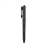Olight Open 3 negro vista lateral con funciones de luz, láser y bolígrafo táctico para uso diario y presentaciones