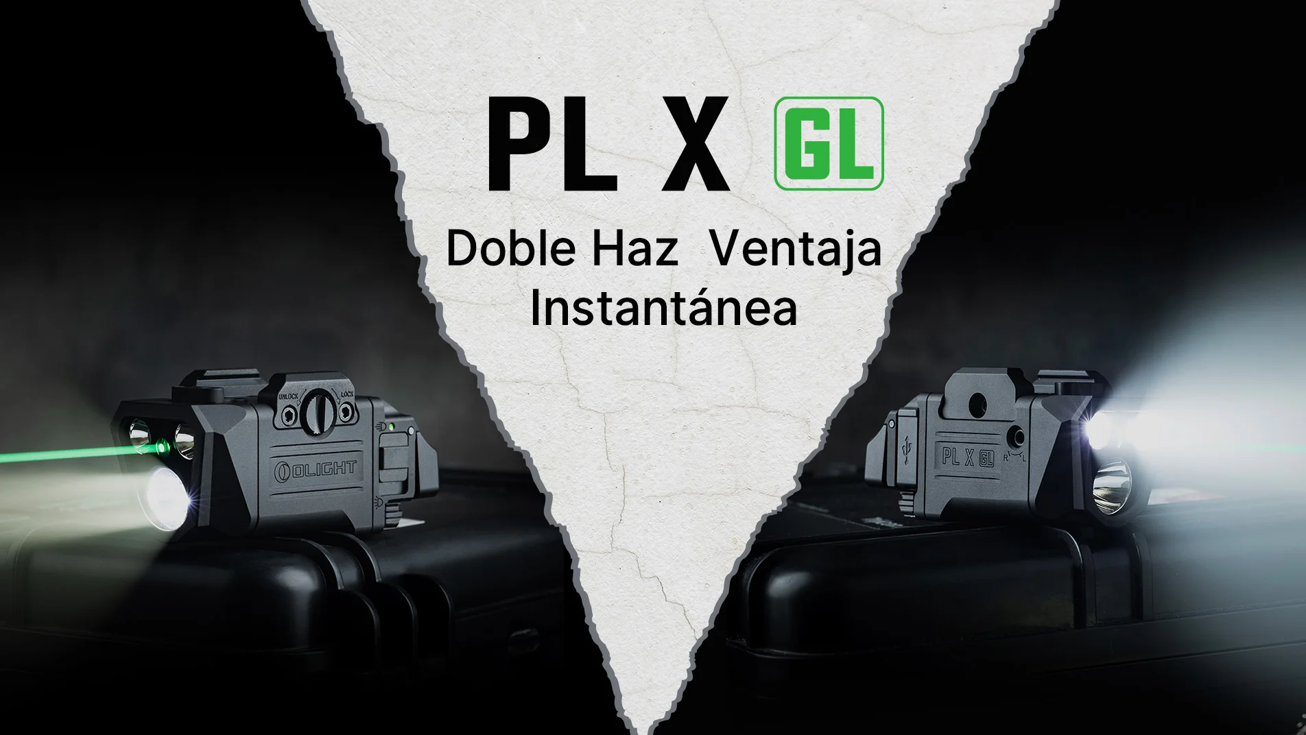 Nueva Olight PLX GL: Potencia de 1200 Lúmenes, Doble Haz y Láser Verde Táctico