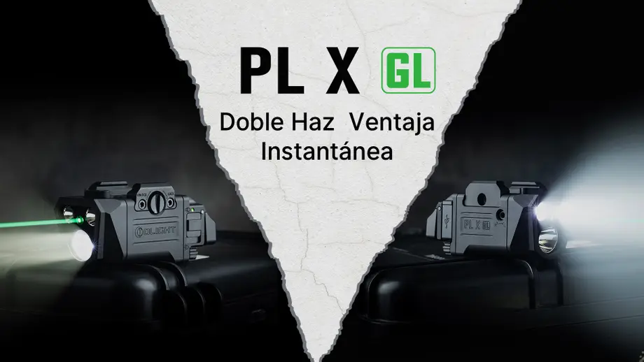 Nueva Olight PLX GL: Potencia de 1200 Lúmenes, Doble Haz y Láser Verde Táctico