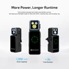 Linterna Olight Oclip 2 Pro negra con base de carga portátil de 1000 mAh que duplica la autonomía para camping y uso diario