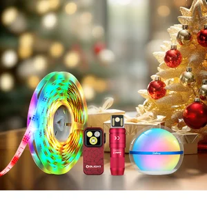 Olight linternas rojas compactas, tira LED RGB y luz ambiental Sphere, regalos navideños.