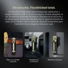 Linterna verde Olight Seeker Ultra en su estuche multifunción para cinturón, vehículo y pared con carga USB-C segura
