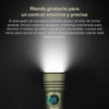 Linterna Olight Seeker Ultra verde con mando giratorio para control de brillo y modo turbo en actividades al aire libre
