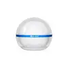 Lámpara de bola de cristal "Sphere" con iluminación RGB que cambia de color, controlada por aplicación móvil y conectividad Bluetooth.