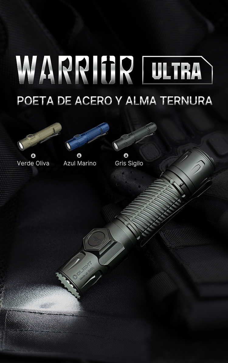 Warrior Ultra Linterna Táctica 2500 Lúmenes de Alta Durabilidad
