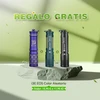 Tres linternas i3E EOS de Olight en morado, verde y negro, sobre una roca, con texto "REGALO GRATIS".