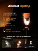 Linterna de camping recargable con trípode y tres modos de luz ambiental regulable para exteriores